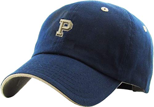 Image of A-Z Name Initial Alphabet Letter Baseball Cap for Teams Great Gift for Family Husband Wife Mom Dad Kids