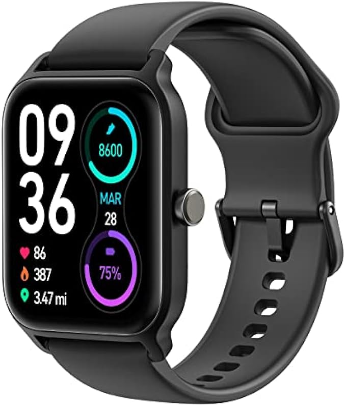 TOOBUR Smart Watch for Men Women Alexa Built-in, 1.8" IP68 Waterproof Fitness Tracker with Heart Rate/Blood Oxygen/Sleep Tracker/100 Sport Modes/Answer Make Calls, Fitness Watch Android iOS Compatible