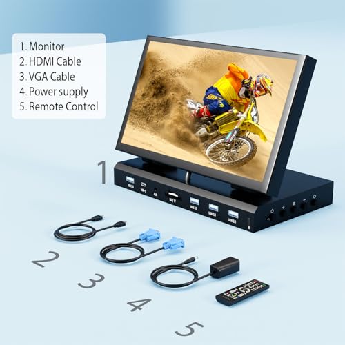 Image of 10.1 inch Small Monitor for PC Raspberry Pi, 1280x720 IPS Mini Monitor Multi-Port Docking Station Built-in USB Hub &Dual Speakers, Raspberry Pi Display for DIY Projects,Gaming & Aida64 CPU GPU Monitoring