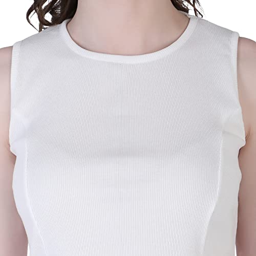 Image of Leriya Fashion Dresses for Women || Stretchable Ribbed Sleeveless Plain one piece for Girls || Beautiful Dress Perfect for Outing || Picnic || Events Wear mini Dress for Women