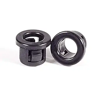 Aicosineg 100PCS Industrial Hole Plug 8mm Mounted Dia Black Nylon Snap in Cable Hose Bushing Grommet Protectors Round Snap Panel Locking Hole Covers SK-8