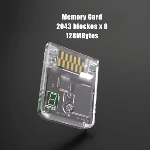 Lazmin112 Tarjeta de Memoria de 128 MB para RVL 001, 8 Tarjetas de Memoria Virtuales con Pantalla Digital LED, para Almacenamiento de Juegos de Consola de Juegos - imagen 6