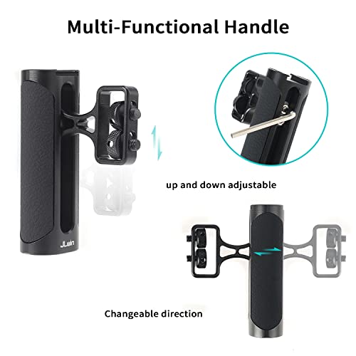 Hersmay Mini Side Handle Universal Side Handle Grip Camera Handle (1/4 Inch - 20 Screws) for Camera Cage, Black - Image 2