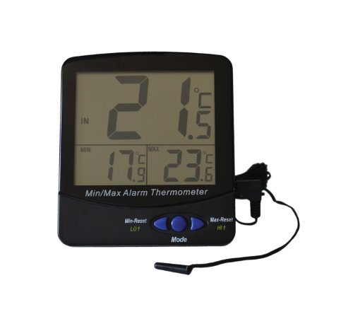 Thermco ACC895AMB Large Digit Triple Display 30ml Bottle Digital Thermometer, Ambient / Room Application, -50 to 70°C Range