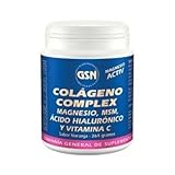 GSN | Colágeno Complex | Protección y Flexibilidad Articular | Fortalecimiento y Cuidado Piel, Huesos y Articulaciones | Colágeno con MSM, Magnesio, Vitamina C y Ácido Hialurónico | Naranja | 364grs.