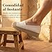 Imagen de GLAMORA Bailarinas Mujer Manoletinas Merceditas Slip On Lona Zapatos Planos Plataforma Baja Zapatillas Casual Cómodas Primavera Verano Puntera Crochet Estilo Esparto con Detalle Bordado white-39