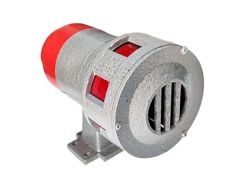 MME Single Phase Metal Siren for Industries, School and College 1 km Range (Large, Silver)