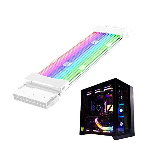 Extensión alimentación RGB premium con conectores ATX estructurados para chasis PC 7