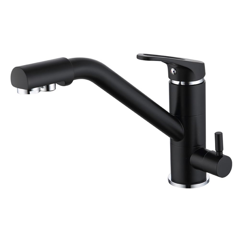 Robinet eau potable 3 voies pour une cuisine moderne noire