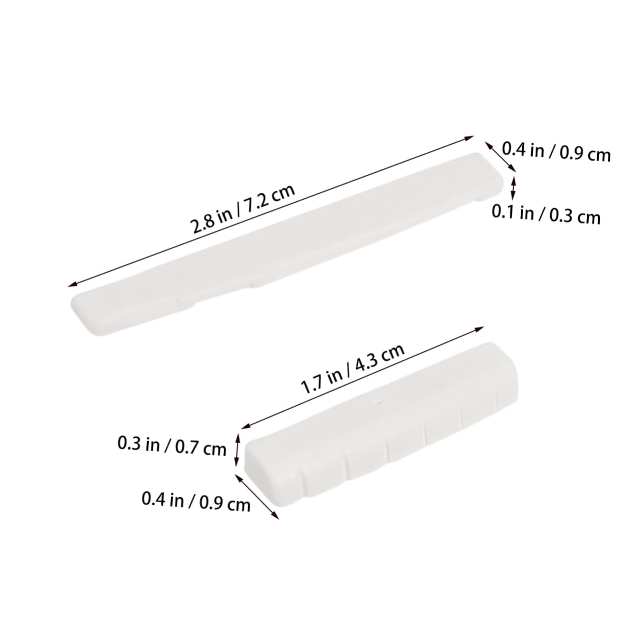 HEMOTON Guitar Accessories 2 Pack Bone Bridge Saddle Nuts Acoustic Guitar Nut Replacement