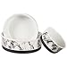 Bone Dry Pet Bowl Collection Ceramic Set, Small, Marble, 2 Count White