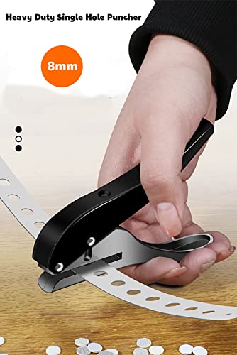 5/16 Inch-8Mm Heavy Duty Single Hole Puncher For Paper Crafting,20 Sheet Punch Capacity,Hand Held 1 Hole Punches For Id Badge,Tags,Chipboard,Card Stock,Edge Banding(5/16 Inch-8Mm) #TOP7