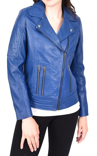 Veste de motard en cuir souple femme pour silhouette sculptée sans rigidité