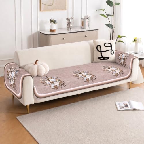 Image of Jaipur Weaves Sofa Cover 2 Pc Armrest, Quilted Sofa Cover Mat, Couch Protector, Washable Furniture Cover, Make Your Own Set