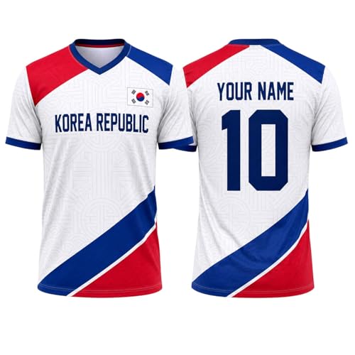 South Korea Soccer Jersey Personalized Korean Fan Jersey for Men Women, Korea Football Supporter Shirt with Name Number, Country Pride Game Day Gift