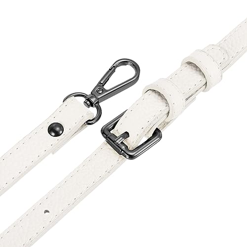 Image of uxcell Purse Strap, Crossbody Strap Leather Adjustable Replacement Shoulder Strap for Women's Crossbody Handbags Bag, 0.6 inch Wide, 41-51 inch Long (White)