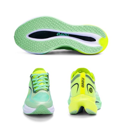 Image of Carbon Plate Marathon Running Racing Shoes Men Stable Support Shock-Relief Ultra-Light TPU Outsole Rebound Sneakers