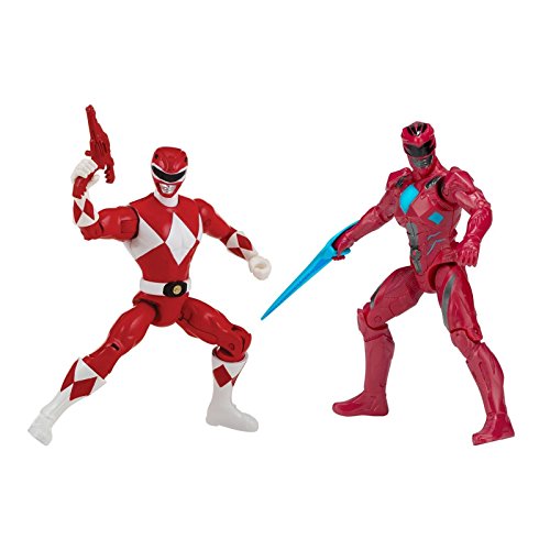 Saban's Power Rangers Movie Then and Now Red Ranger Action Figure Set 5 Inches