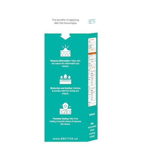 Image of BBETTER PsoriaTejas - Oil for Skin Health Management | Steroid-Free Formula for Dry Itchy and Flaky Skin | Herbal Formula with Bruhath Danthapala Thailam & Dinesavalyadi Thailam to Soothe Irritation Redness & Promote Hydration