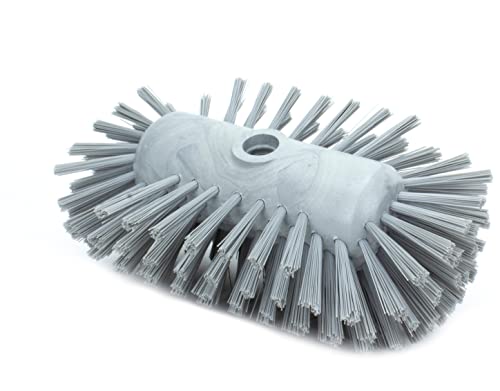 Image of SPARTA Tank and Kettle Scrub Brush Heavy-Duty Tile Brush, Color-Coded and Handle Compatible (Sold Separately) for Optimal Access In Spacious Containers, Plastic, 5.5 X 9.5 Inches, Gray, (Pack of 2)