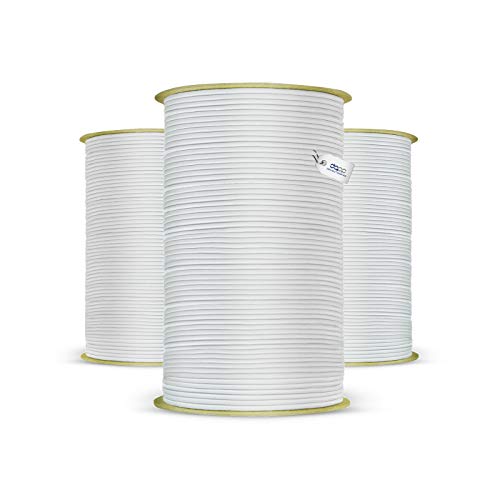 DQPP 25m cuerda elástica goma 8mm blanco atar