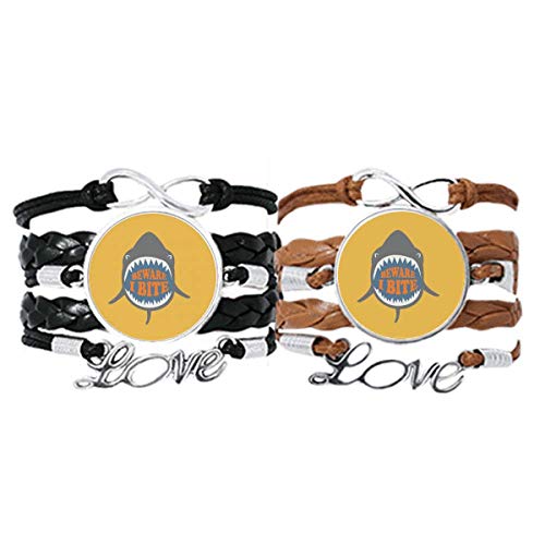 Pulsera Shark DIYthinker ajustable de cuero que no daña la piel