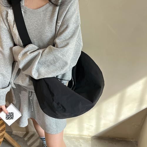 Teclado Nylon Crossbody Bag Plain Dumpling Messenger Bag Casual Shoulder Bag Purse Travel Daypacks2