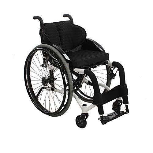 YUEGOO Plegamiento de Sillas de Ruedas Deportivas Autopropulsadas, Adultos Multifuncionales para Adultos Mayores Silla de Ruedas para Silla de Ruedas de Aluminio Silla de Ruedas Deportivas Rápidas/A