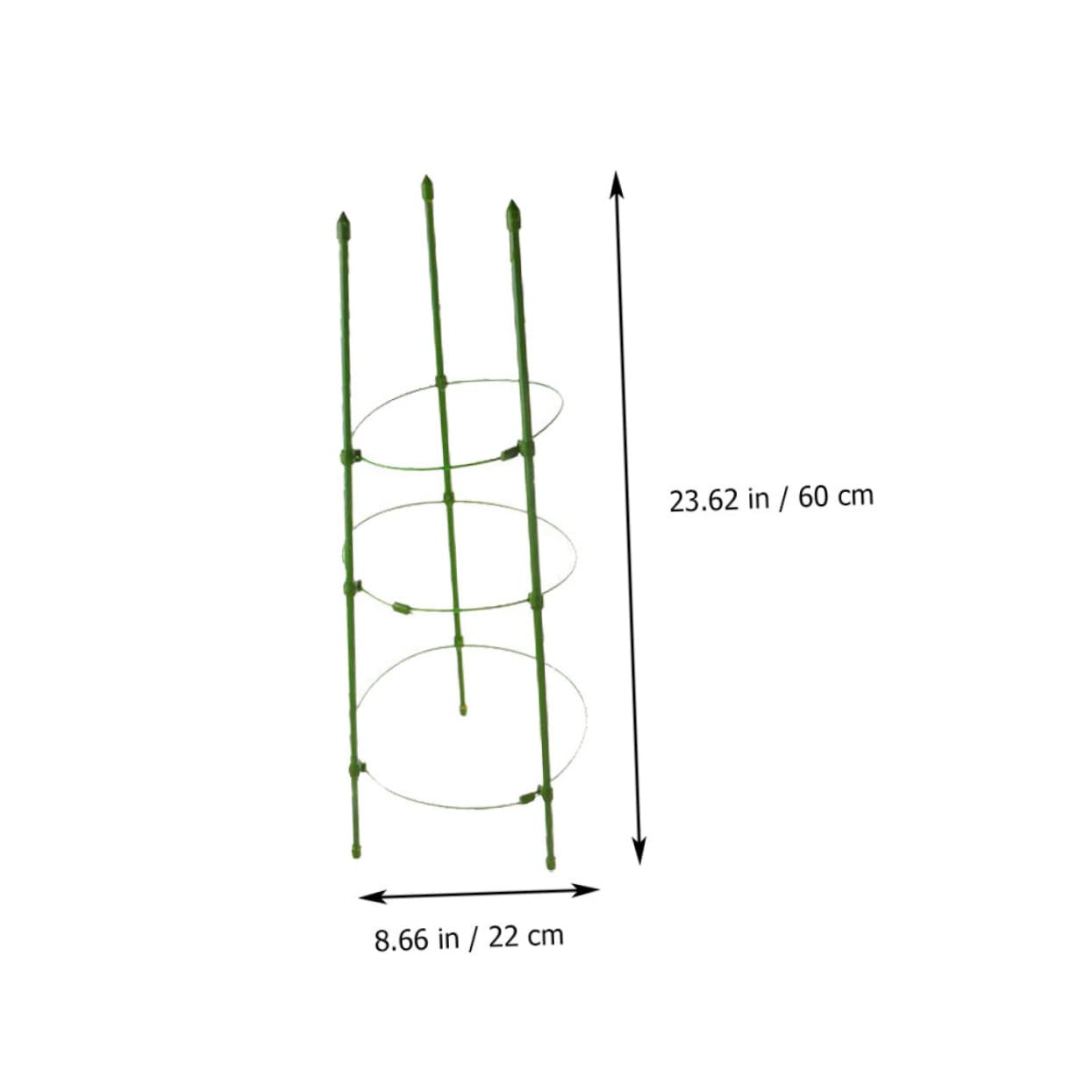 3ensembles Cages à Plastifié Supports pour Plantes Grimpantes Treillis Durable Et Aux Intempéries pour Légumes Et Fleurs