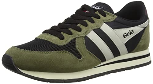 Image of Gola Men's Daytona Trainers, Black Khaki Off White, 9