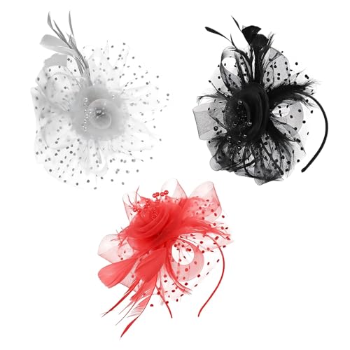 Women'S Fascinator Hats, 3 Packs: Tea Party, Feathers & Mesh,