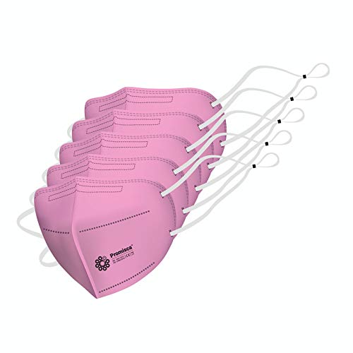 Promisca N95 (Pack of 5) Head Loop Style Protective Face Mask 5 layered filtration with genuine Melt Blown and Hot Air Cotton Layers Pink (B08RW378W2) Amazon Price History, Amazon Price Tracker