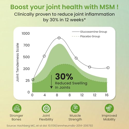 Vlado’s Himalayan Organics Glucosamine Chondroitin MSM Tablets | Cartilage & Joint Support Supplement | Pure Veg Formula I Glucosamine for Joint Relieves Pain and Stiffness I Glucosamine Tablets - 90 Vegetarian Tablet