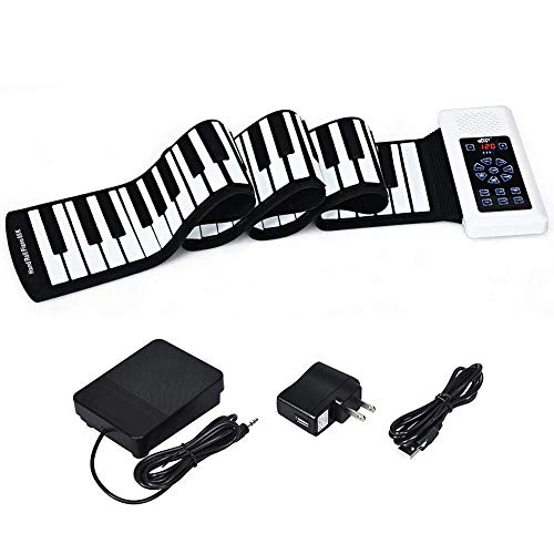 88 Touches Roll Up Piano Keyboard Portable Electric Hand Roll Piano avec MIDI Bluetooth Silicone Flexible Piano Clavier Jouet Éducatif pour Débutant - Les Beatles, Paul McCartney, John Lennon, RIngo Starr, George Harrison 88 Touches Roll Up Piano Keyboard Portable Electric Hand Roll Piano avec MIDI Bluetooth Silicone Flexible Piano Clavier Jouet Éducatif pour Débutant