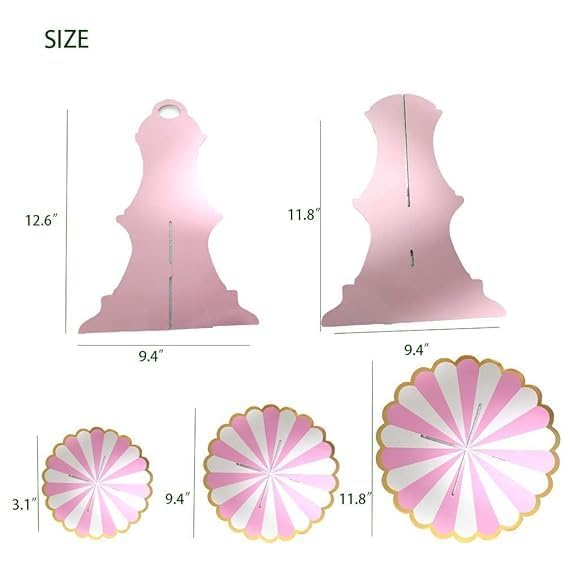 Image of 3 Tier 2pcsCupcake Stand Party Decorations Rainbow Birthday Cupcake Holder mix Theme Dessert Tower for Kids mix Party Baby Shower Wedding Family 2pcs