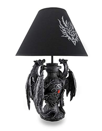Zeckos Gothic Guardians Of Light Medieval Dragons Table Lamp #TOP1