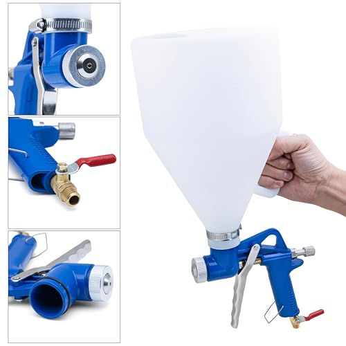 Image of NEIKO 31227A Drywall Texture Sprayer, Air Texture Gun with 1.2 Gallon Hopper Gun, 3 Nozzles: 4 mm, 6 mm, 8 mm, Stucco Mud or Popcorn on Walls and Ceiling, Knockdown, Spray Gun with Handle
