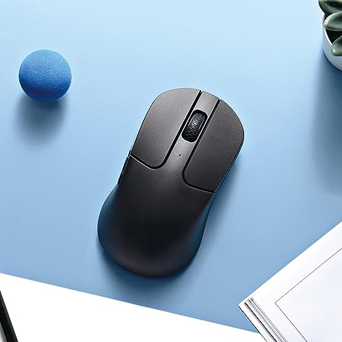 Image of Keychron M3 Mini Wireless Optical Mouse, Bluetooth 5.1 /2.4 GHz /Wired Gaming Mouse, Programmable PixArt 3395 Sensor with up to 26,000 DPI / 650 IPS, Lightweight Ergonomic for Windows Mac Linux - Black