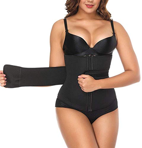 Besilay Chaleco de Neopreno para Mujer para Entrenar la Cintura, corsé para moldear el Cuerpo, Adelgazamiento del Abdomen, Cierre de Control, Color Negro, tamaño 5X-L