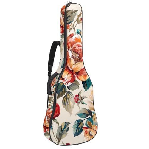 Étui guitare acoustique en tissu Oxford durable au design vintage élégant