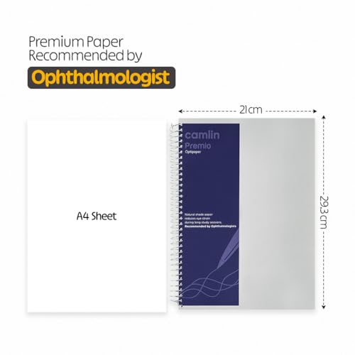Image of Camlin Premio Optipaper A4 Single Line 400 Pages 6 Subject Notebook