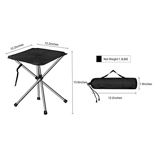 Generic Camping Stool Chair Heavy Duty 330Lbs With Compact Carry Bag Supper Lightweight  Portable  Folding Travel Chair Perfect For Picnic, Travel, Hiking, Fishing Unfolded Size 12.6X12.6X13.8Inches #TOP1