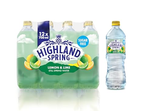 Highland Spring Lemon & Lime Flavoured Still Water 12x750ml