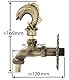 AERZETIX - C62126 - Wand-Spültischarmatur 1/2’’ Fisch spülbeckenhahn mit antikem retro-dekorationsgriff - brunnen ornament badezimmer vintage gartenarmatur - altmessing