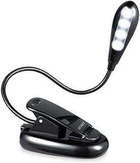 Criacr Clip on Book Light, 4 LED Portable Reading Light, Battery Operated Reading Lamp, Touch Sensitive Table Reading Light, for Readers, Kids, Desk, Headboard, Bedstead, Office Table, Christmas