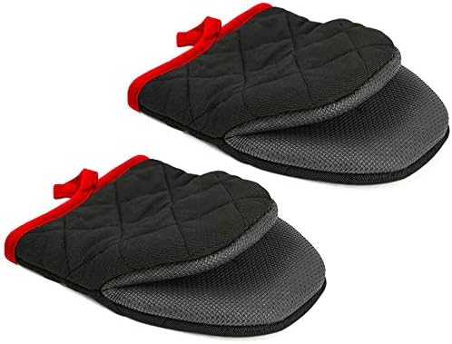 Gifts for Mom,Neoprene Mini Oven Mitts,2pk- Heat Resistant Kitchen Gloves to Protect Hands, Non-Slip Grip- Ideal Set for Handling Hot Cookware