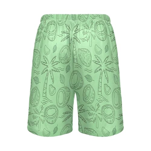 Men's Pajama Shorts Coconut Athletic Pajama Sleep Bottoms with Pockets 23020052