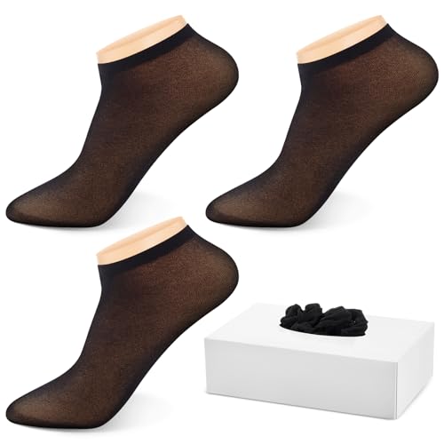 Image of Mepase Disposable Nylon Socks Foot Socks Bulk Ankle Slip on Stocking for Women Guest Men Unisex