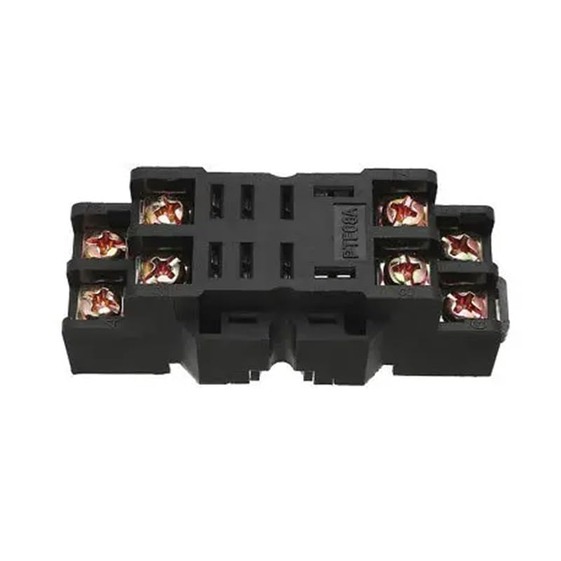 5Pcs 8 Pin 27mm DIN Rail Panel Mounted Electromagnetic Power Relay Socket Base NWPNLXEA