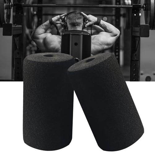 Black Foam Rollers para reemplazo para máquina de curl de piernas, 2 piezas de almohadillas para pie para equipo de gimnasio en casa y tablas de inversión, compatible con tubos de 22-25 mm miniatura 6